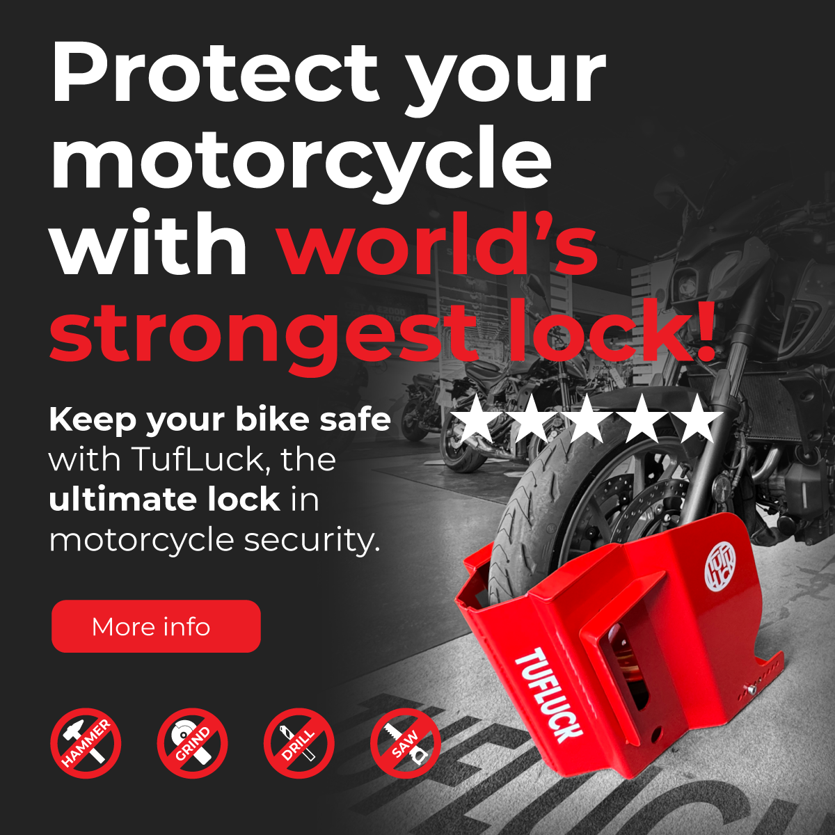 Protect your motorcycle with world’s strongest lock